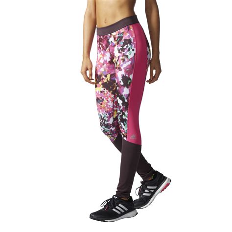 adidas women's techfit long tight print